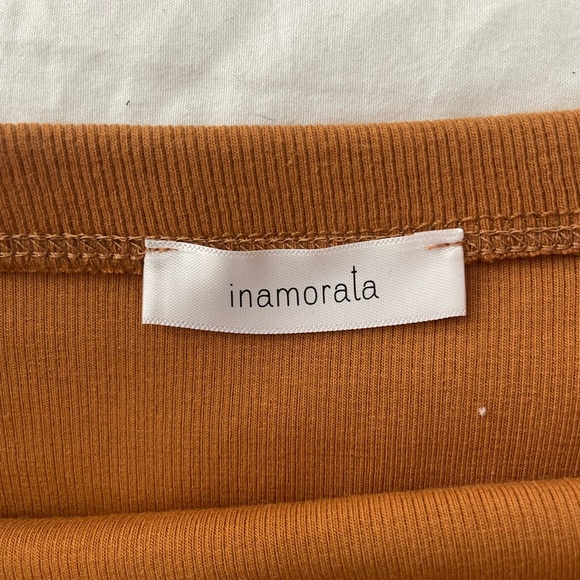 Inamorata Rust Orange 🍊 Ribbed Bodycon skirt - Picture 3 of 3